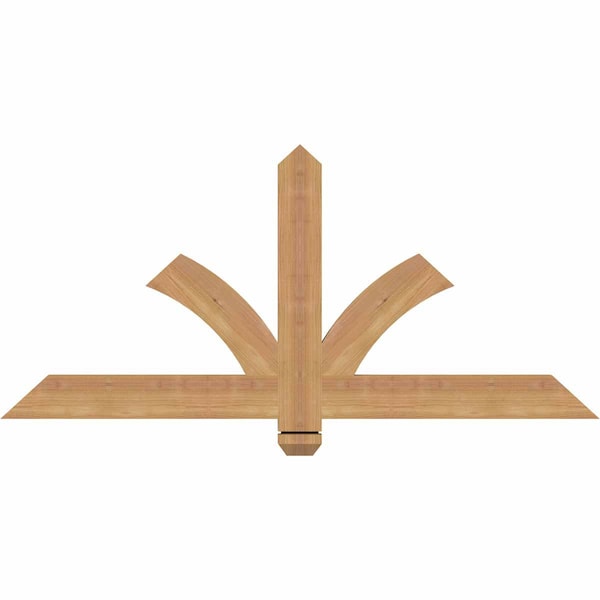 Ekena Millwork Redmond Smooth Timber Gable Bracket, Western Red Cedar, 48"W x 22"H x 1 1/2"D x 3 1/2"F, 11/12 Pitch GBW048X22X0204RED00SWR - main